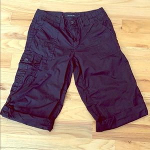 Calvin Klein black cargo capris
